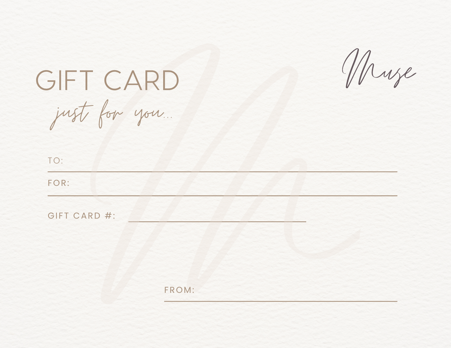 Muse In-Salon Gift Card